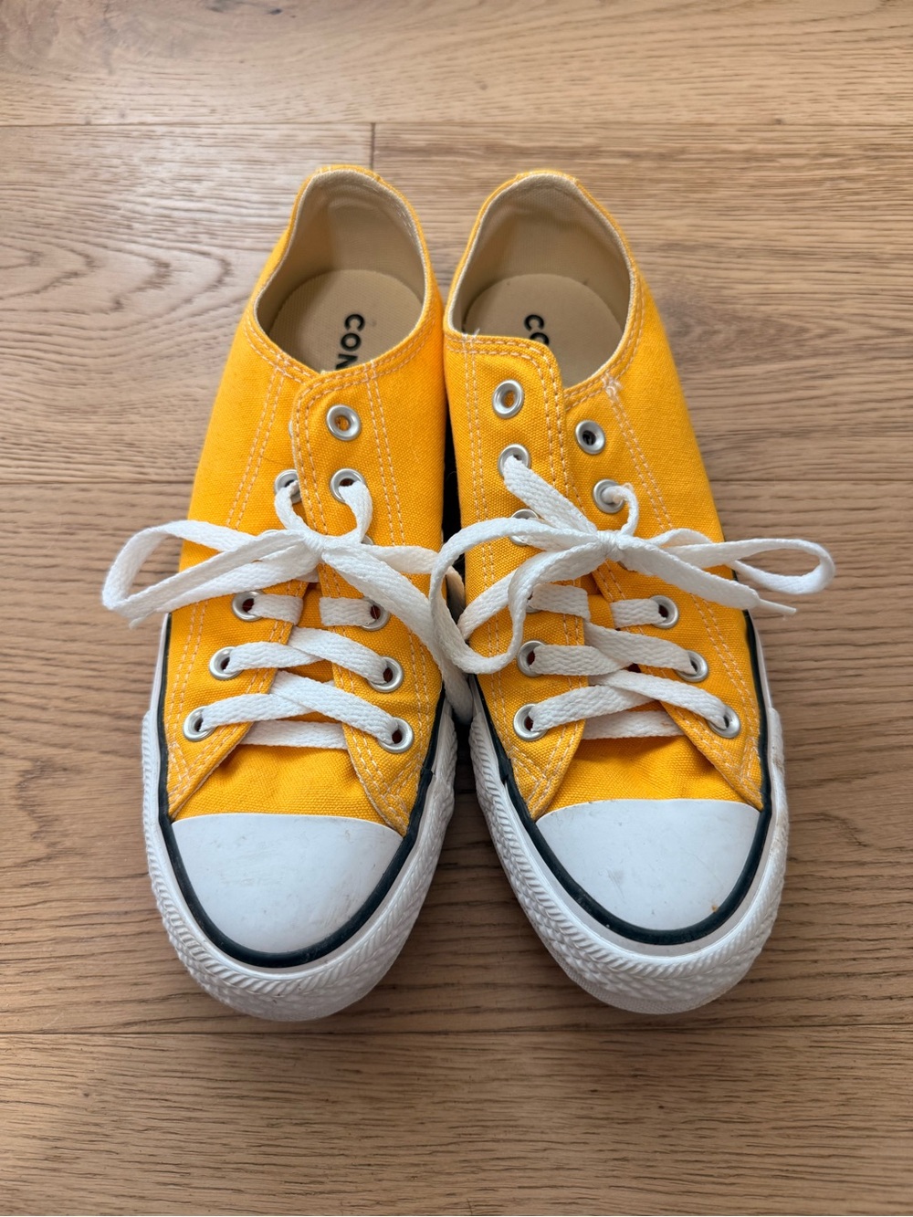 Yellow Converse Canvas Low-Top Sneakers - Picture 2 of 9